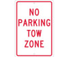 No Parking Tow Zone - 18X12 - .063 Alum - TM38H