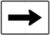 Aux Arrow Right Sign 18X36,.080 Hip Ref Alum