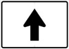 Straight Auxiliary Arrow Sign - .080 Egp Ref Alum - TM506K