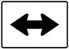 Double Arrow Sign -.080 Egp Ref Al - 15X21 - TM507J