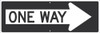 One Way Arrow Right Sign - 12X36 -.080 Hip Ref Alum - TM509K