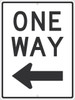 One Way Arrow Left Sign (With Arrow) - 24X18 -.080 Egp Ref Alum - TM510J