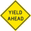 Yield Ahead Sign - 24X24 - .080 Hip Ref Alum - TM610K