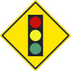 Intersection(Graphic Traffic Light) Sign - 24X24 -.080 Hip Ref Alum - TM612K