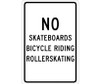 No Skateboards Bicycle Riding Roller Skating - 18X12 - .040 Alum - TM65G