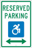 Reserved Parking Handicapped -18X12 - .063 Alum Sign - TMS327H