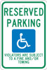 Reserved Parking Handicapped - 18X12 - .080 Egp Ref Alum Sign - TMS327J