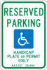 Reserved Parking Handicapped - 18X12 - .080 Egp Ref Alum Sign - TMS327J