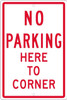 No Parking Here To Corner - 18X12 - .063 Alum - TM99H