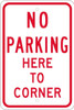 No Parking Here To Corner - 18X12 - .080 Hip Ref Alum - TM99K