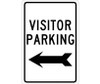 Visitor Parking (With Left Arrow) - 18X12 - .040 Alum - TM9G