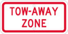 Tow-Away Zone - 6X12 Plaque Sign - .080 Ref Alum - TMA55J