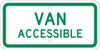 Van Accessible - 6X12 Plaque Sign - .080 Ref Alum - TMAS11J