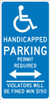 Reserved Parking Permit Required - 24X12 - .040 Alum Sign - TMS310G