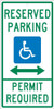 Reserved Parking Permit Required -24X12 - .063 Alum Sign - TMS311H