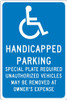Handicapped Parking,18X12 .040 Alum Sign