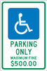 Parking Only -18X12 - .040 Alum Sign - TMS331G