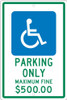 Parking Only -18X12 - .063 Alum Sign - TMS331H