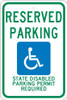 Reserved Parking State Permit Required - 18X12 - .080 Egp Ref Alum Sign - TMS341J