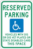 Reserved Parking This Space  .080 Egp Ref Alum Sign