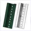 3 Ft Break Away U Channel Steel Sign Post -2# Baked Green Enamel - Punched With 3/8 Dia. Holes 1 In. On Center Full Length - UP3G