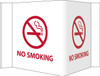 Visi Sign - No Smoking - White - 8X14 1/2 - Rigid Vinyl - VS19W