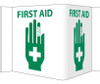 Visi Sign - First Aid - White - 5 3/4X8 3/4 - Rigid Vinyl - VS21W