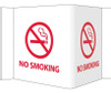 Visi Sign - No Smoking - White - 5 3/4X8 3/4 - Rigid Vinyl - VS9W