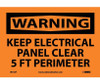 Warning: Keep Electrical Panel Clear 5 Ft Perimeter - 7X10 - PS Vinyl - W410P