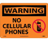 Warning No Cellular Phones Graphic 10X14 .040 Alum