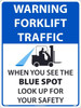 Warning Forklift Traffic Large Wall And Floor Sign - 24X18 -Texwalk - WF09TW