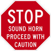 Stop Sound Horn Large Floor And Wall Sign - 36" - Texwalk - WF1136TW