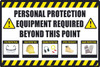 Personal Protection Equipment Required Large Floor And Wall Sign -24X36 -Sportwalk - WF13SW