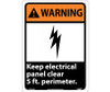 Warning: Keep Electrical Panel Clear 5 Ft. Perimeter - 14X10 - .040 Alum - WGA26AB