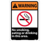 Warning: No Smoking - Eating Or Drinking In This Area - 14X10 - .040 Alum - WGA28AB