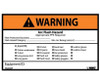 Warning: Arc Flash Hazard Appropriate PPE Required - 3X5 - PS Vinyl - Pack of 5 - WGA37AP