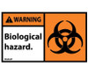 Warning: Biological Hazard (Graphic) - 3X5 - PS Vinyl - Pack of 5 - WGA5AP