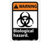 Warning: Biological Hazard (W/Graphic) - 10X7 - Rigid Plastic - WGA5R