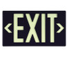 Exit - Globrite Eco Exit - Single Face Black W/Bracket - Black - 8.25X15.25 - 7090B