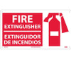 Fire Extinguisher (Bilingual W/Graphic) - 10X18 - Rigid Plastic - SPSA121R