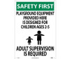 Safety First - Playground Equipment Provided Here.. - 20X14 - .040 Alum - SF61AC