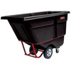 Rubbermaid Heavy-Duty Rotational Molded Tilt Truck - 130600BKRM