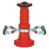 Adjustable Polycarbonate Fire Hose Nozzle w/ Handles, 2 1/2" NST, Fog/Stream/Shutoff, 150 gpm, Red, 1/Each - 2520NST