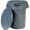 Rubbermaid Brute Container Lid (Fits 55 gal Container), Gray, 1/Each - 265400GY
