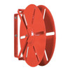 FireTech Heavy-Duty Hose Reel (For 1 1/2" Rack 100', SJ 75', & DJ 50' Hose), 23 3/8"L x 19"H x 5 3/4"W, Red, 1/Each - HDR19