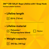 3M DBI-SALA Rope Lifeline with Snap Hook - 1202742