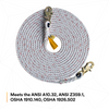 3M DBI-SALA Rope Lifeline with Snap Hook Both Ends - 5/8 in Polyester and Polypropylene Blend - White - 100 ft - 1202842