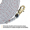 3M DBI-SALA Rope Lifeline with Snap Hook Both Ends - 5/8 in Polyester and Polypropylene Blend - White - 100 ft - 1202842