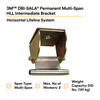 3M DBI-SALA Permanent Multi-Span Horizontal Lifeline Intermediate Bracket - 7608001
