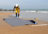 UltraTech Oil Blanket -  - Surf Model 10' W x 5'L - Two 25' Tethers and Two 36" Wooden Stakes - 5206